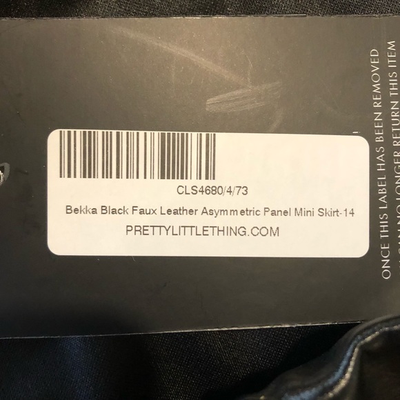 ☀️☀️☀️ 4/$20 NWT! Pretty Little Things Bekka asymmetrical vegan leather skirt! - Picture 7 of 8